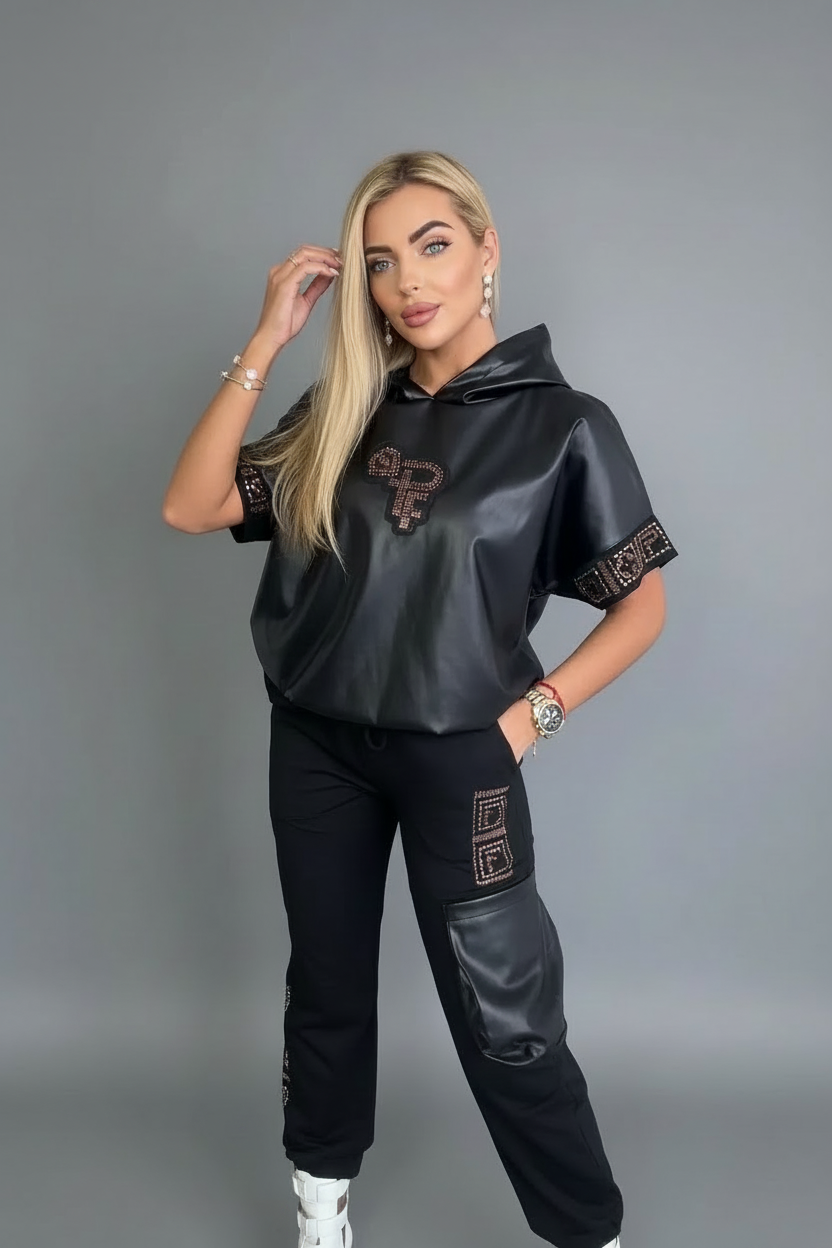 Trening Oversize cu Maneca Scurta Paparazzi Fashion - Marime Universala cod: 0115