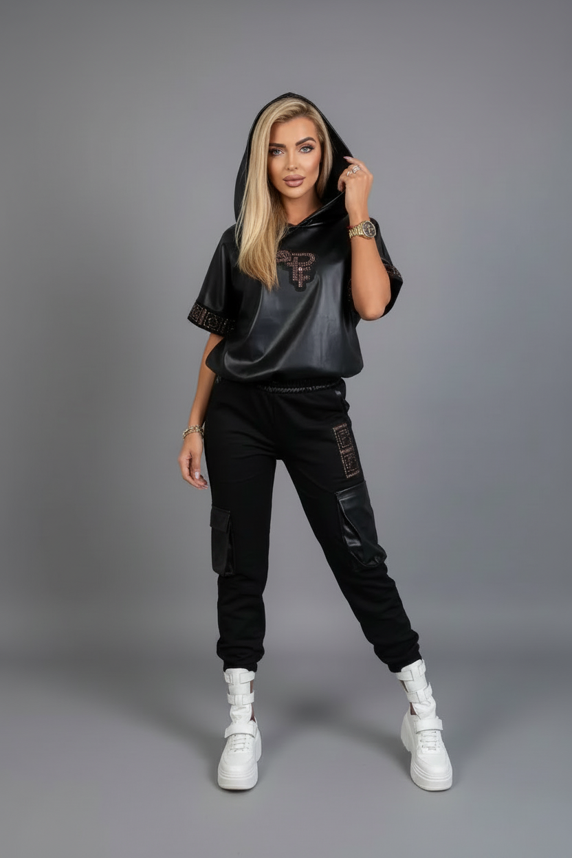 Trening Oversize cu Maneca Scurta Paparazzi Fashion - Marime Universala cod: 0115