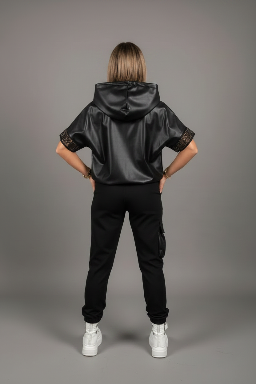 Trening Oversize cu Maneca Scurta Paparazzi Fashion - Marime Universala cod: 0115
