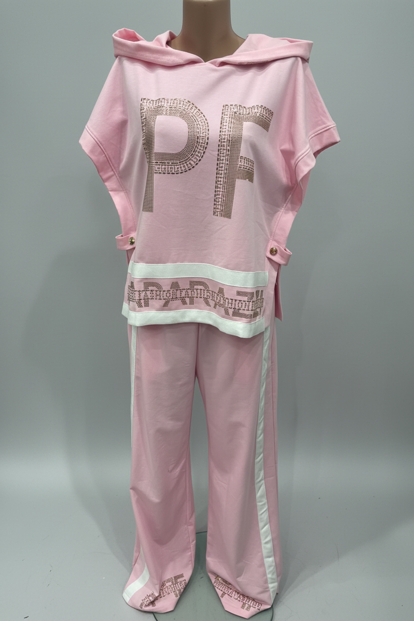 Trening Paparazzi Fashion Mânecă Scurtă Roz - Mărime Universală : 0088