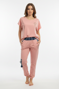 Pink Paparazzi Fashion Tracksuit with Denim Details, universal size. Code 2886-B
