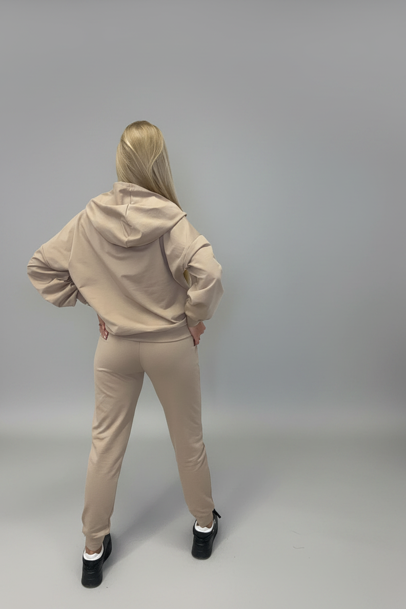 Paparazzi Fashion Tracksuit – Camel with Denim Insert. Code: 0046